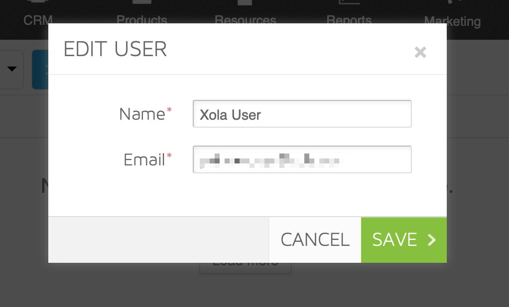 Modifying User Name & Email – Xola